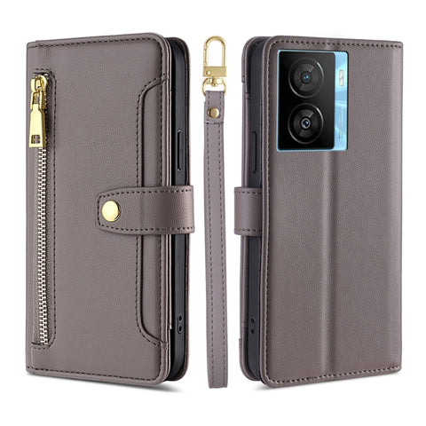 Sheep Texture Cross-body Zipper Wallet Leather Phone Case, For vivo iQOO Z7x, For OPPO A55S 5G, For Realme GT Neo5 SE, For Xiaomi Redmi Note 12 Turbo, For Kyocera Digno SX3-KYG02, For Nokia C12, For Nokia C22, For Nokia C32