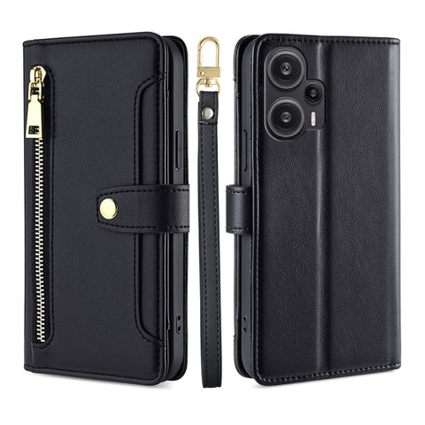 Sheep Texture Cross-body Zipper Wallet Leather Phone Case, For vivo iQOO Z7x, For OPPO A55S 5G, For Realme GT Neo5 SE, For Xiaomi Redmi Note 12 Turbo, For Kyocera Digno SX3-KYG02, For Nokia C12, For Nokia C22, For Nokia C32