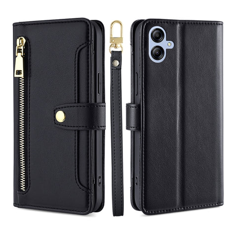 Sheep Texture Cross-body Zipper Wallet Leather Phone Case, For Samsung Galaxy A04e 4G, For Samsung Galaxy A54 5G, For Samsung Galaxy M14 5G