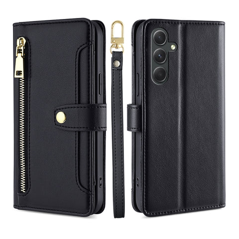 Sheep Texture Cross-body Zipper Wallet Leather Phone Case, For Samsung Galaxy A04e 4G, For Samsung Galaxy A54 5G, For Samsung Galaxy M14 5G