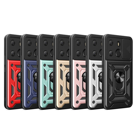 Sliding Camera Cover Design TPU+PC Protective Case, For Tecno Pop 7 Pro / Spark Go 2023