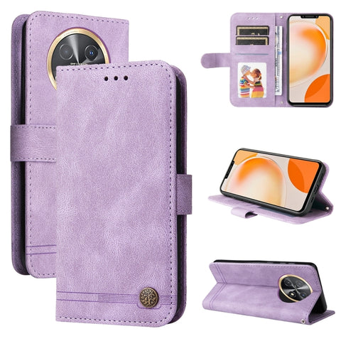 Skin Feel Life Tree Metal Button Leather Phone Case, For Huawei Mate 60, For Huawei Mate 60 Pro, For Huawei Enjoy 60X, For Huawei nova 11 Pro, For Huawei nova 11