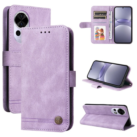 Skin Feel Life Tree Metal Button Leather Phone Case, For Huawei nova 14, For Huawei Enjoy 80, For Huawei nova 13 Pro, For Huawei nova 13 / nova 12, For Huawei Enjoy 70 Pro, For Huawei Enjoy 70, For Huawei nova 11 SE, For Huawei nova 12 Pro             ...
