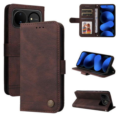 Skin Feel Life Tree Metal Button Leather Phone Case, For Huawei nova 16 SE 5G, For Huawei nova 16, For Huawei Enjoy 90 Pro Max 5G, For Huawei Enjoy 90 / Enjoy 90 Plus 5G, For Huawei Enjoy 80 Plus, For Huawei nova 15 Pro / nova 15 Ultra                 ...