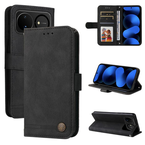 Skin Feel Life Tree Metal Button Leather Phone Case, For Huawei nova 16 SE 5G, For Huawei nova 16, For Huawei Enjoy 90 Pro Max 5G, For Huawei Enjoy 90 / Enjoy 90 Plus 5G, For Huawei Enjoy 80 Plus, For Huawei nova 15 Pro / nova 15 Ultra                 ...