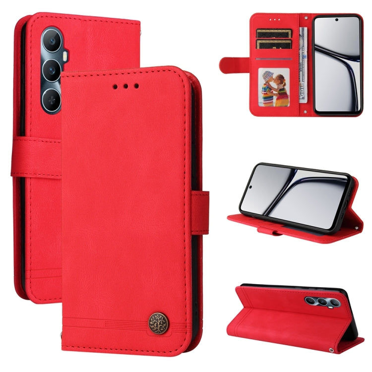Skin Feel Life Tree Metal Button Leather Phone Case, For Realme C65 4G, For Realme C55, For Realme GT Neo 5 5G / GT3
