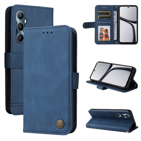 Skin Feel Life Tree Metal Button Leather Phone Case, For Realme C65 4G, For Realme C55, For Realme GT Neo 5 5G / GT3