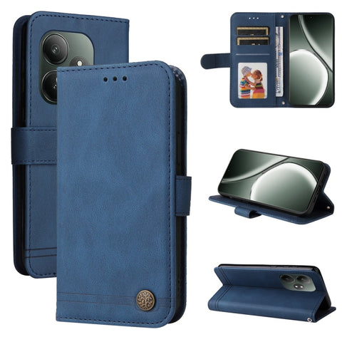 Skin Feel Life Tree Metal Button Leather Phone Case, For Realme C71 4G / C75 4G / 5G / 14x, For Realme 14 Global, For Realme 14 Pro+ Global, For Realme 14 Pro Global, For Realme GT 7 Pro, For Realme 13+, For Realme 13 Pro / 13 Pro+ / 12 Pro            ...