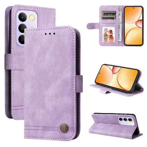 Skin Feel Life Tree Metal Button Leather Phone Case, For Realme P4R 5G / P4x 4G / C100 4G / C100i, For Realme 16 Pro+ 5G, For Realme 16 Pro 5G, For Realme P4x 5G, For Realme 15x 5G India / Realme C85 5G, For Realme C85 Pro 4G, For Realme 15T 5G        ...