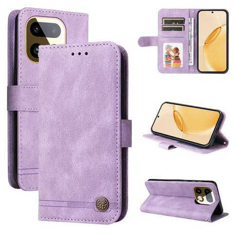 Skin Feel Life Tree Metal Button Leather Phone Case, For Realme P4R 5G / P4x 4G / C100 4G / C100i, For Realme 16 Pro+ 5G, For Realme 16 Pro 5G, For Realme P4x 5G, For Realme 15x 5G India / Realme C85 5G, For Realme C85 Pro 4G, For Realme 15T 5G        ...