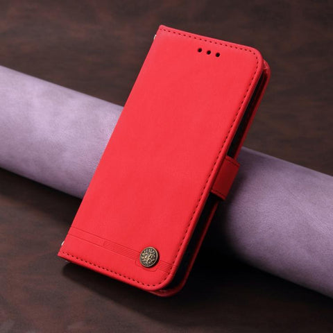 Skin Feel Life Tree Metal Button Leather Phone Case, For Realme P4R 5G / P4x 4G / C100 4G / C100i, For Realme 16 Pro+ 5G, For Realme 16 Pro 5G, For Realme P4x 5G, For Realme 15x 5G India / Realme C85 5G, For Realme C85 Pro 4G, For Realme 15T 5G        ...