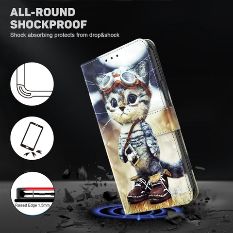 3D Painted Pattern Leather Phone Case, For Xiaomi Redmi Note 13 Pro+, For Xiaomi Redmi Note 13 Pro 5G, For Xiaomi 13T Pro, For Xiaomi 13 Ultra