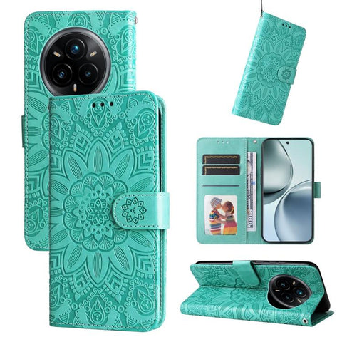 Embossed Sunflower Leather Phone Case, For Realme C71 4G / C75 4G / 5G / 14x, For Realme 14 Global, For Realme 14 Pro+ Global, For Realme 14 Pro Global, For Realme GT 7 Pro, For Realme 13+, For Realme 13 Pro / 13 Pro+ / P1 Pro Global                   ...