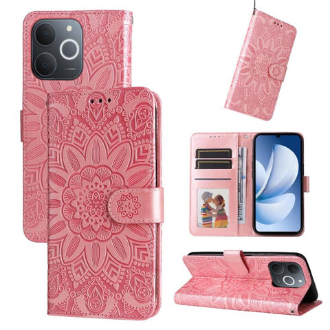 Embossed Sunflower Leather Phone Case, For Realme P4R 5G / P4x 4G / C100 4G / C100i, For Realme 16 Pro+ 5G, For Realme 16 Pro 5G, For Realme P4x 5G, For Realme 15x 5G India / Realme C85 5G, For Realme C85 Pro 4G, For Realme 15T 5G                      ...