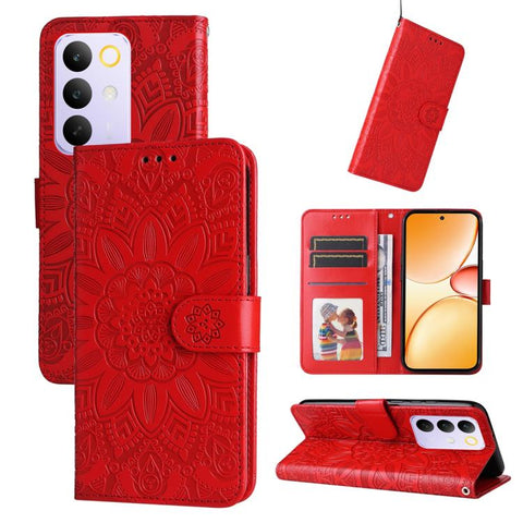 Embossed Sunflower Leather Phone Case, For Realme P4R 5G / P4x 4G / C100 4G / C100i, For Realme 16 Pro+ 5G, For Realme 16 Pro 5G, For Realme P4x 5G, For Realme 15x 5G India / Realme C85 5G, For Realme C85 Pro 4G, For Realme 15T 5G                      ...