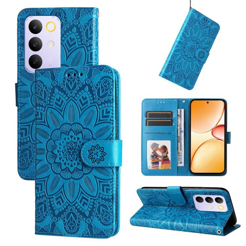 Embossed Sunflower Leather Phone Case, For Realme P4R 5G / P4x 4G / C100 4G / C100i, For Realme 16 Pro+ 5G, For Realme 16 Pro 5G, For Realme P4x 5G, For Realme 15x 5G India / Realme C85 5G, For Realme C85 Pro 4G, For Realme 15T 5G                      ...