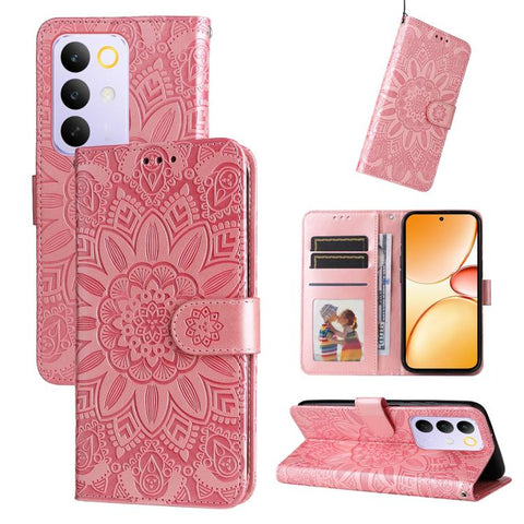 Embossed Sunflower Leather Phone Case, For Realme P4R 5G / P4x 4G / C100 4G / C100i, For Realme 16 Pro+ 5G, For Realme 16 Pro 5G, For Realme P4x 5G, For Realme 15x 5G India / Realme C85 5G, For Realme C85 Pro 4G, For Realme 15T 5G                      ...
