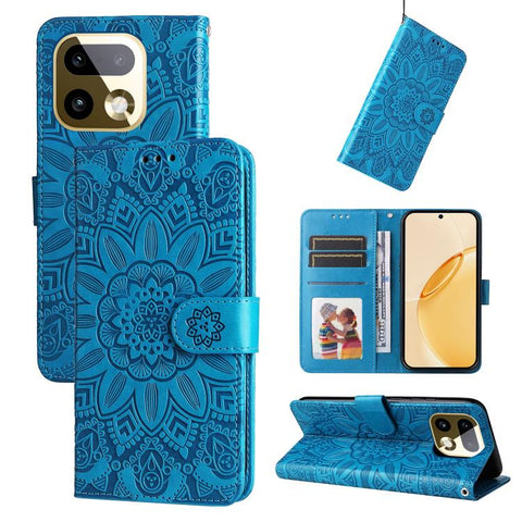 Embossed Sunflower Leather Phone Case, For Realme P4R 5G / P4x 4G / C100 4G / C100i, For Realme 16 Pro+ 5G, For Realme 16 Pro 5G, For Realme P4x 5G, For Realme 15x 5G India / Realme C85 5G, For Realme C85 Pro 4G, For Realme 15T 5G                      ...