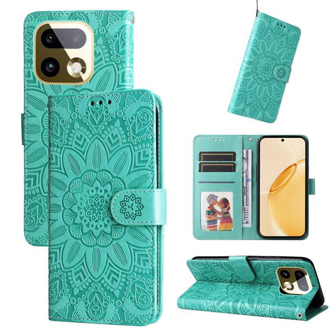 Embossed Sunflower Leather Phone Case, For Realme P4R 5G / P4x 4G / C100 4G / C100i, For Realme 16 Pro+ 5G, For Realme 16 Pro 5G, For Realme P4x 5G, For Realme 15x 5G India / Realme C85 5G, For Realme C85 Pro 4G, For Realme 15T 5G                      ...