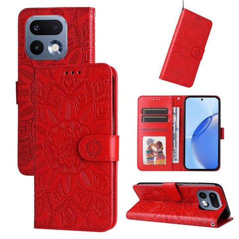 Embossed Sunflower Leather Phone Case, For Realme P4R 5G / P4x 4G / C100 4G / C100i, For Realme 16 Pro+ 5G, For Realme 16 Pro 5G, For Realme P4x 5G, For Realme 15x 5G India / Realme C85 5G, For Realme C85 Pro 4G, For Realme 15T 5G                      ...