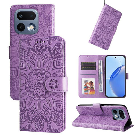 Embossed Sunflower Leather Phone Case, For Realme P4R 5G / P4x 4G / C100 4G / C100i, For Realme 16 Pro+ 5G, For Realme 16 Pro 5G, For Realme P4x 5G, For Realme 15x 5G India / Realme C85 5G, For Realme C85 Pro 4G, For Realme 15T 5G                      ...