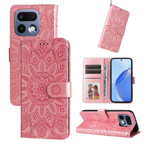 Embossed Sunflower Leather Phone Case, For Realme P4R 5G / P4x 4G / C100 4G / C100i, For Realme 16 Pro+ 5G, For Realme 16 Pro 5G, For Realme P4x 5G, For Realme 15x 5G India / Realme C85 5G, For Realme C85 Pro 4G, For Realme 15T 5G                      ...