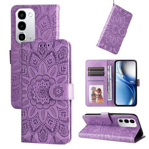 Embossed Sunflower Leather Phone Case, For Realme P4R 5G / P4x 4G / C100 4G / C100i, For Realme 16 Pro+ 5G, For Realme 16 Pro 5G, For Realme P4x 5G, For Realme 15x 5G India / Realme C85 5G, For Realme C85 Pro 4G, For Realme 15T 5G                      ...