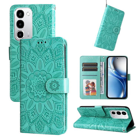 Embossed Sunflower Leather Phone Case, For Realme P4R 5G / P4x 4G / C100 4G / C100i, For Realme 16 Pro+ 5G, For Realme 16 Pro 5G, For Realme P4x 5G, For Realme 15x 5G India / Realme C85 5G, For Realme C85 Pro 4G, For Realme 15T 5G                      ...