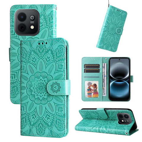 Embossed Sunflower Leather Phone Case, For Huawei nova 16 SE 5G, For Huawei nova 16, For Huawei Enjoy 90 Pro Max 5G, For Huawei Enjoy 90 / Enjoy 90 Plus 5G, For Huawei Enjoy 80 Plus, For Huawei nova 15 Pro / nova 15 Ultra, For Huawei Mate 70 Air 5G    ...