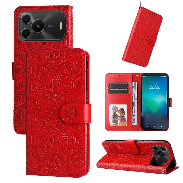 Embossed Sunflower Leather Phone Case, For Huawei nova 16 SE 5G, For Huawei nova 16, For Huawei Enjoy 90 Pro Max 5G, For Huawei Enjoy 90 / Enjoy 90 Plus 5G, For Huawei Enjoy 80 Plus, For Huawei nova 15 Pro / nova 15 Ultra, For Huawei Mate 70 Air 5G    ...