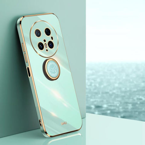 XINLI Straight Edge 6D Electroplate TPU Phone Case with Ring Holder, For Huawei Nova 14 Ultra, For Huawei Nova 14 Pro, For Huawei Nova 14, For Huawei Enjoy 80, For Huawei Mate 70 Pro / 70 Pro+, For Huawei Mate 70