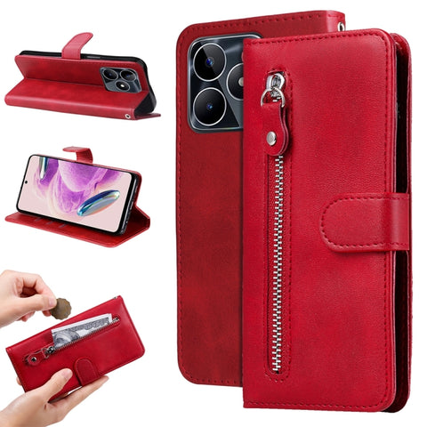 Fashion Calf Texture Zipper Leather Phone Case, For Realme 12 5G, For Realme 12+, For Realme 12 Pro+, For Realme C67 4G Global, For Realme C67 5G / 11 5G Taiwan Version, For Realme 11 4G Global, For Realme C53 / Narzo N53, For Realme 11                ...