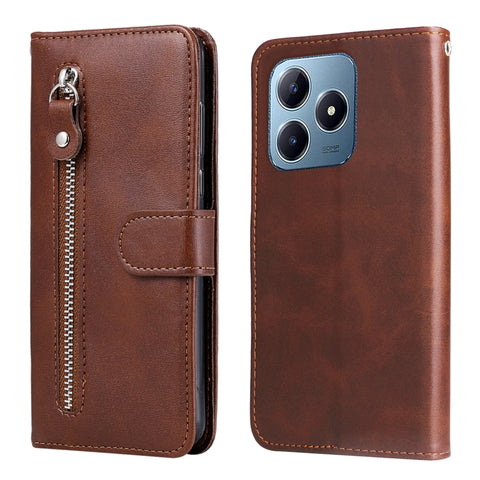 Fashion Calf Texture Zipper Leather Phone Case, For Realme C71 4G / C75 4G / 5G / 14x, For Realme 14 Global, For Realme 14 Pro+ Global, For Realme 14 Pro Global, For Realme GT 7 Pro, For Realme 13+, For Realme 13 Pro / 13 Pro+ / P1 Pro Global          ...