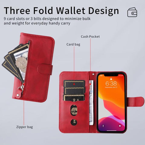 Fashion Calf Texture Zipper Leather Phone Case, For Realme C71 4G / C75 4G / 5G / 14x, For Realme 14 Global, For Realme 14 Pro+ Global, For Realme 14 Pro Global, For Realme GT 7 Pro, For Realme 13+, For Realme 13 Pro / 13 Pro+ / P1 Pro Global          ...
