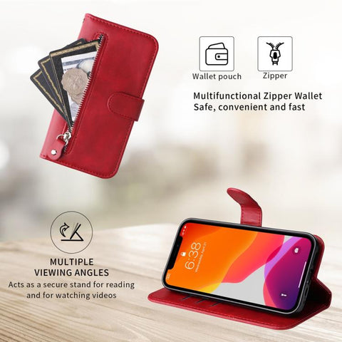 Fashion Calf Texture Zipper Leather Phone Case, For Realme C71 4G / C75 4G / 5G / 14x, For Realme 14 Global, For Realme 14 Pro+ Global, For Realme 14 Pro Global, For Realme GT 7 Pro, For Realme 13+, For Realme 13 Pro / 13 Pro+ / P1 Pro Global          ...