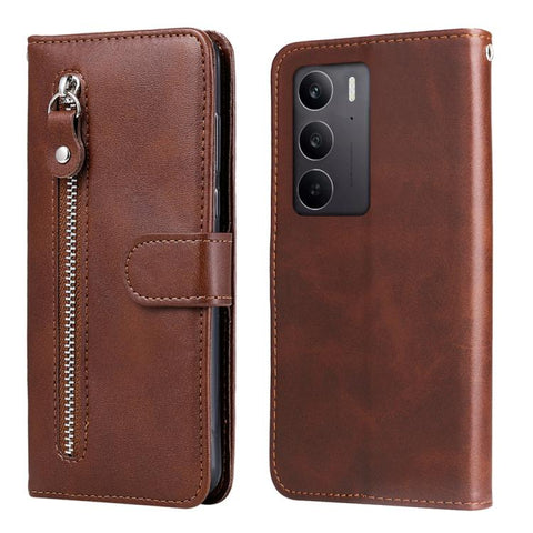 Fashion Calf Texture Zipper Leather Phone Case, For Realme C71 4G / C75 4G / 5G / 14x, For Realme 14 Global, For Realme 14 Pro+ Global, For Realme 14 Pro Global, For Realme GT 7 Pro, For Realme 13+, For Realme 13 Pro / 13 Pro+ / P1 Pro Global          ...