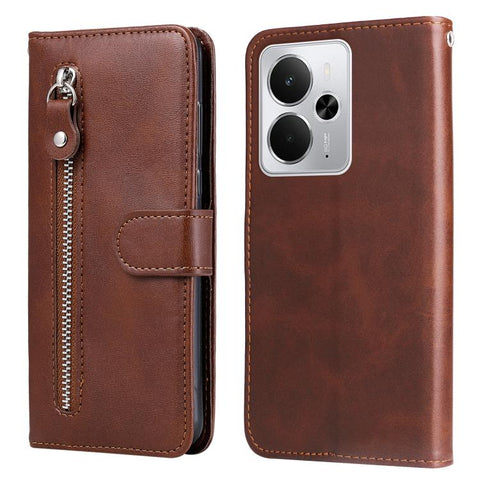 Fashion Calf Texture Zipper Leather Phone Case, For Realme C71 4G / C75 4G / 5G / 14x, For Realme 14 Global, For Realme 14 Pro+ Global, For Realme 14 Pro Global, For Realme GT 7 Pro, For Realme 13+, For Realme 13 Pro / 13 Pro+ / P1 Pro Global          ...