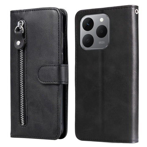Fashion Calf Texture Zipper Leather Phone Case, For Realme P4R 5G / P4x 4G / C100 4G / C100i, For Realme 16 Pro+ 5G, For Realme 16 Pro 5G, For Realme P4x 5G, For Realme 15x 5G India / Realme C85 5G, For Realme C85 Pro 4G, For Realme 15T 5G             ...