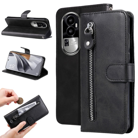 Fashion Calf Texture Zipper Leather Phone Case, For OPPO A38 4G / A18 4G Global, For OPPO A58 4G, For OPPO Reno10 5G / Reno10 Pro 5G Global, For OPPO A78 4G, For OPPO Find X8 Pro, For OPPO A79 5G