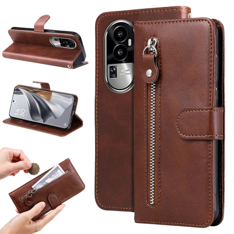 Fashion Calf Texture Zipper Leather Phone Case, For OPPO A38 4G / A18 4G Global, For OPPO A58 4G, For OPPO Reno10 5G / Reno10 Pro 5G Global, For OPPO A78 4G, For OPPO Find X8 Pro, For OPPO A79 5G