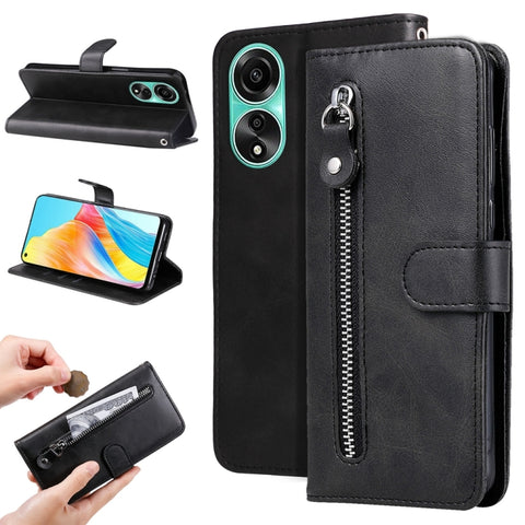 Fashion Calf Texture Zipper Leather Phone Case, For OPPO A38 4G / A18 4G Global, For OPPO A58 4G, For OPPO Reno10 5G / Reno10 Pro 5G Global, For OPPO A78 4G, For OPPO Find X8 Pro, For OPPO A79 5G