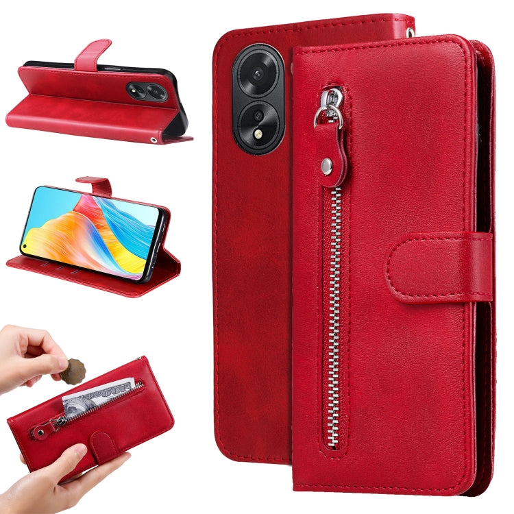 Fashion Calf Texture Zipper Leather Phone Case, For OPPO A38 4G / A18 4G Global, For OPPO A58 4G, For OPPO Reno10 5G / Reno10 Pro 5G Global, For OPPO A78 4G, For OPPO Find X8 Pro, For OPPO A79 5G