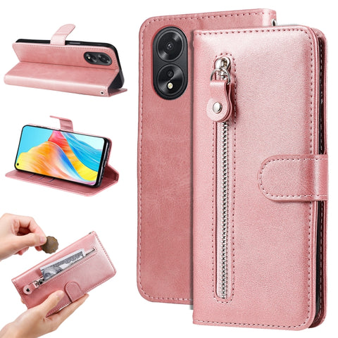 Fashion Calf Texture Zipper Leather Phone Case, For OPPO A38 4G / A18 4G Global, For OPPO A58 4G, For OPPO Reno10 5G / Reno10 Pro 5G Global, For OPPO A78 4G, For OPPO Find X8 Pro, For OPPO A79 5G