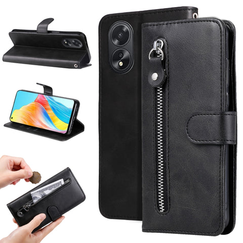 Fashion Calf Texture Zipper Leather Phone Case, For OPPO A38 4G / A18 4G Global, For OPPO A58 4G, For OPPO Reno10 5G / Reno10 Pro 5G Global, For OPPO A78 4G, For OPPO Find X8 Pro, For OPPO A79 5G