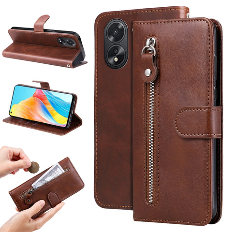 Fashion Calf Texture Zipper Leather Phone Case, For OPPO A38 4G / A18 4G Global, For OPPO A58 4G, For OPPO Reno10 5G / Reno10 Pro 5G Global, For OPPO A78 4G, For OPPO Find X8 Pro, For OPPO A79 5G