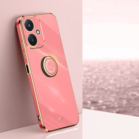 XINLI Straight Edge 6D Electroplate TPU Phone Case with Ring Holder, For Redmi 14C 4G, For Xiaomi Redmi Note 13 Pro 4G, For Xiaomi Redmi Note 13 4G, For Xiaomi Redmi 13C 5G, For Xiaomi Redmi K70E, For Xiaomi 14 Pro