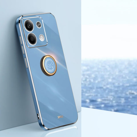 XINLI Straight Edge 6D Electroplate TPU Phone Case with Ring Holder, For Redmi 14C 4G, For Xiaomi Redmi Note 13 Pro 4G, For Xiaomi Redmi Note 13 4G, For Xiaomi Redmi 13C 5G, For Xiaomi Redmi K70E, For Xiaomi 14 Pro