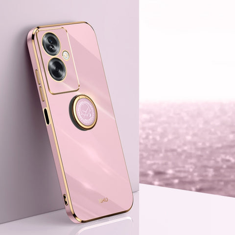 XINLI Straight Edge 6D Electroplate TPU Phone Case with Ring Holder, For OPPO A2 5G, For OPPO Find X6, For OPPO A2X, For OPPO Find X6 Pro, For OPPO Reno8 T 4G