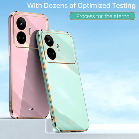 XINLI Straight 6D Plating Gold Edge TPU Phone Case, For Realme GT Neo5 SE, For Realme C55