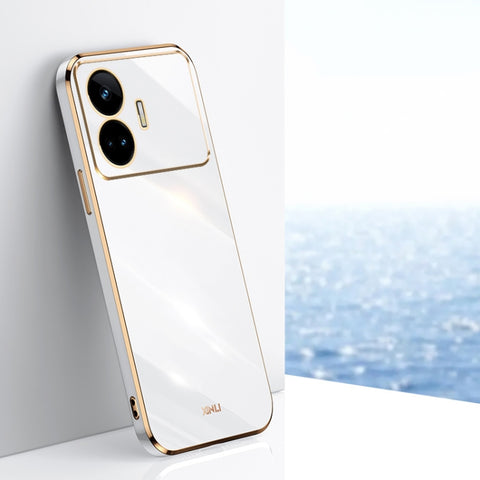 XINLI Straight 6D Plating Gold Edge TPU Phone Case, For Realme GT Neo5 SE, For Realme C55